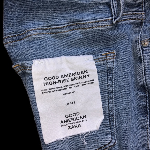 Women’s Good American High Rise Skinny jeans 10/42 NWT by Zara - Picture 2 of 6